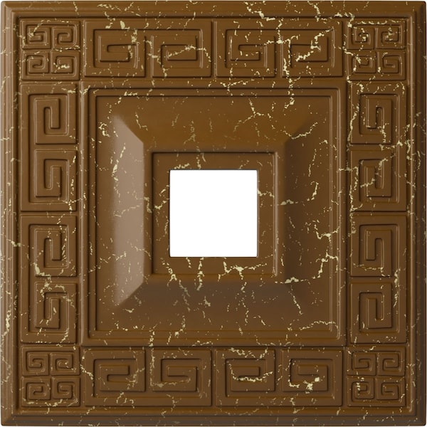 Ekena Millwork Eris Medallion (Canopies up to 9 7/8"), 18"W x 18"H x 3 1/2"ID x 1 1/8"P, Smokey Topaz Crackle CM18ERSTC - main